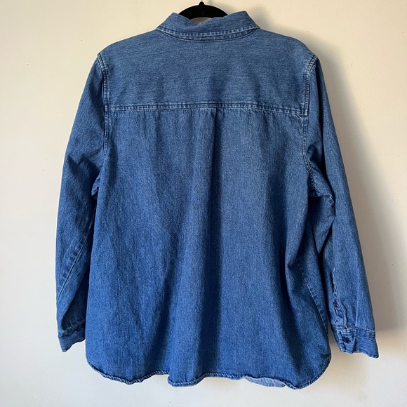 Edward woman denim long sleeve button down - Picture 6 of 8